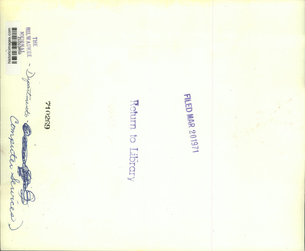 1971 Press Photo The Milwaukee Journal Computer Services Department - mje01012