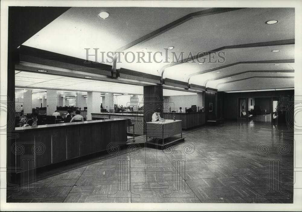 1964 Press Photo The Milwaukee Journal 3rd Floor Reception Area - mje01052- Historic Images