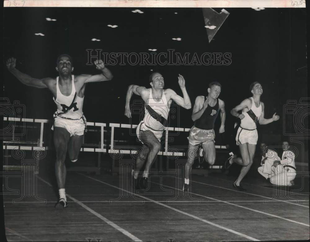 1953 Press Photo Milwaukee Journal Track Meet Games Contestants - mje01694- Historic Images