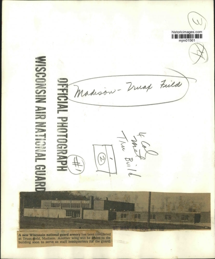 1956 Press Photo Wisconsin National Guard Armory, Madison - mjm01561
