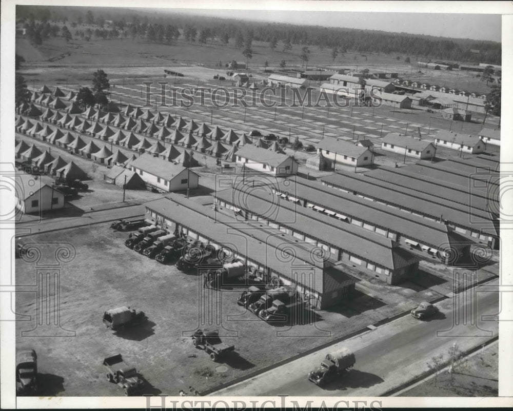 1940 Press Photo Aerial view of Camp Beauregard, Louisiana - mjm01579
