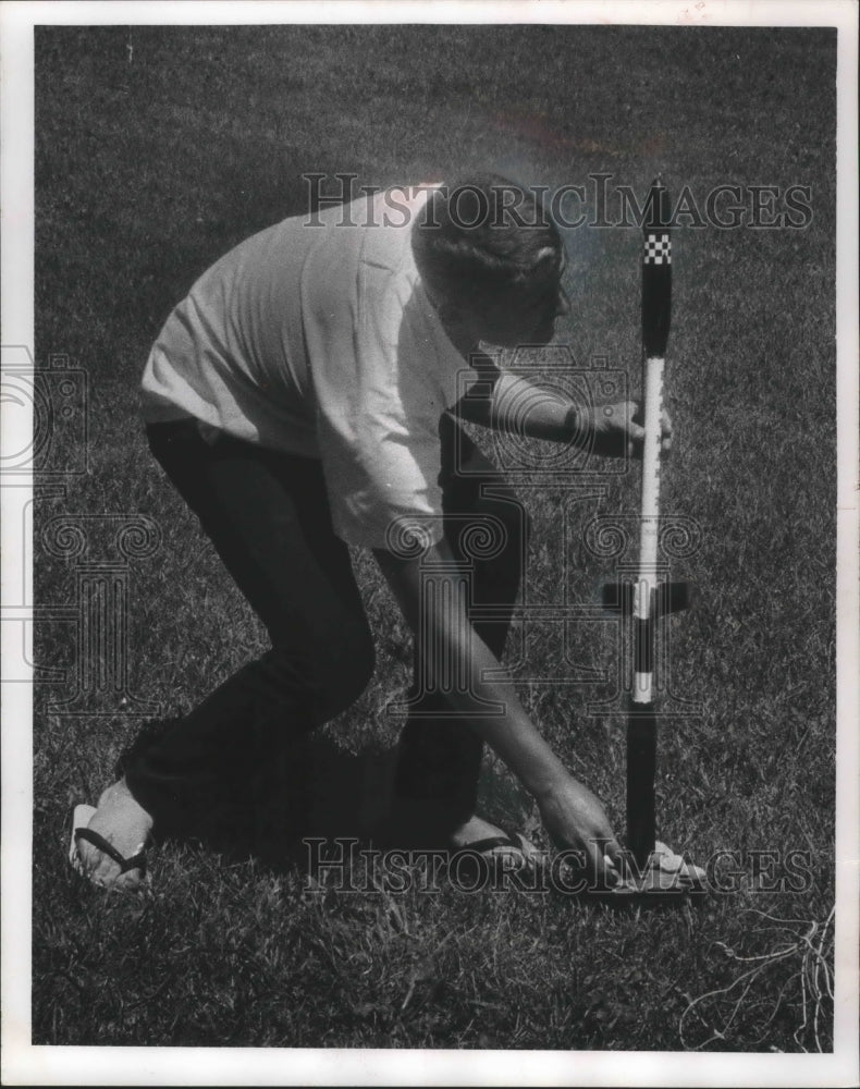 1961 Press Photo Scott McElroy with Homemade Rocket, Mequon - mjm04494- Historic Images