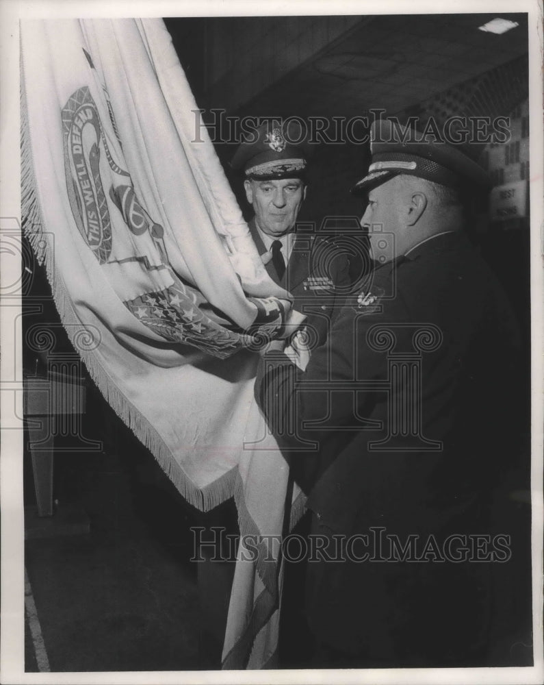 1968 Press Photo John A. Dunlap, Gaylord E. Shepard, National Guard, Wisconsin