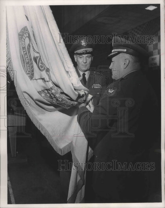 1968 Press Photo John A. Dunlap, Gaylord E. Shepard, National Guard, Wisconsin