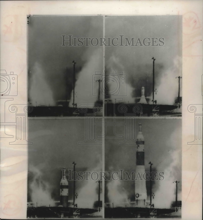 Load image into Gallery viewer, 1961 Press Photo Titan Missile Launches, Vandenberg Air Force Base, California
