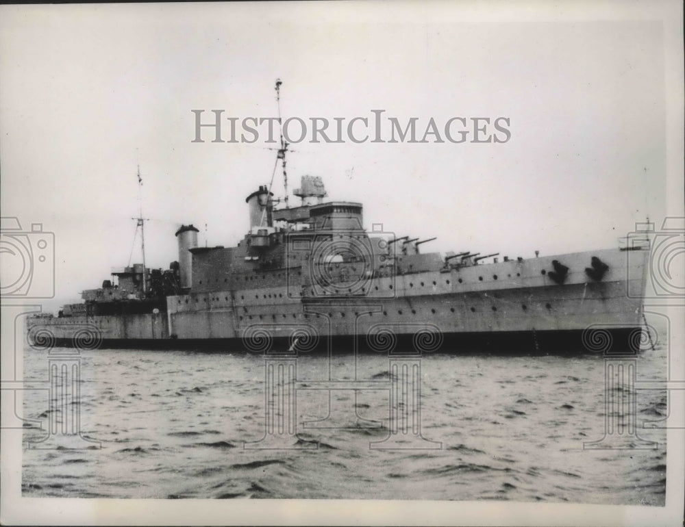 1937 Press Photo British Cruiser Glasgow, Time Trials, Scotland - mjm04982