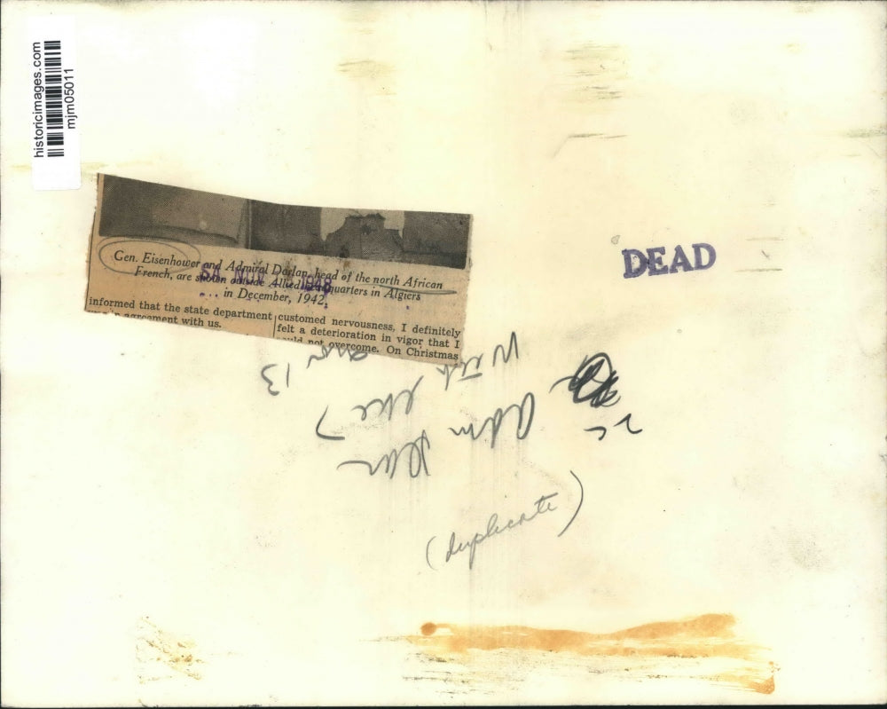 1942 Press Photo General Dwight Eisenhower and Admiral Darlan in Algiers