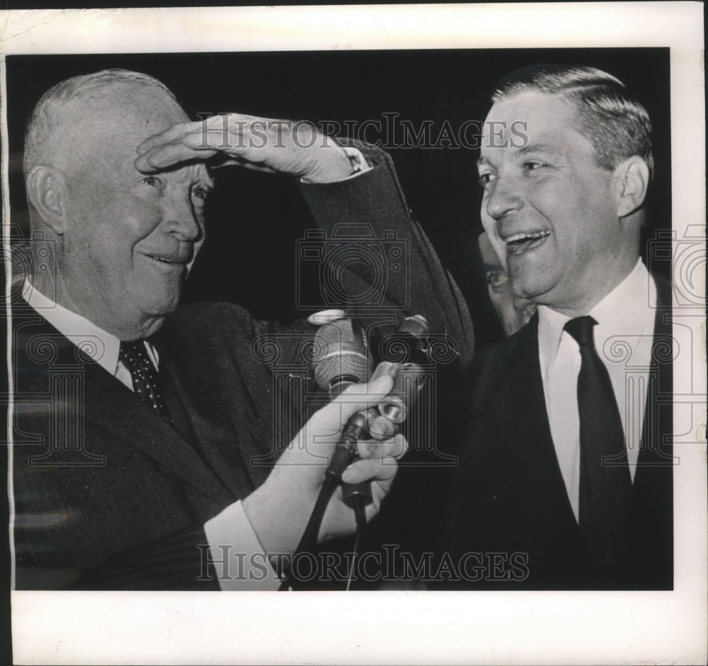 1964 Press Photo Former President Eisenhower and Charles H. Percy, Illinois- Historic Images