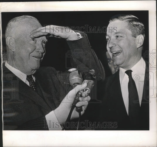 1964 Press Photo Former President Eisenhower and Charles H. Percy, Illinois- Historic Images