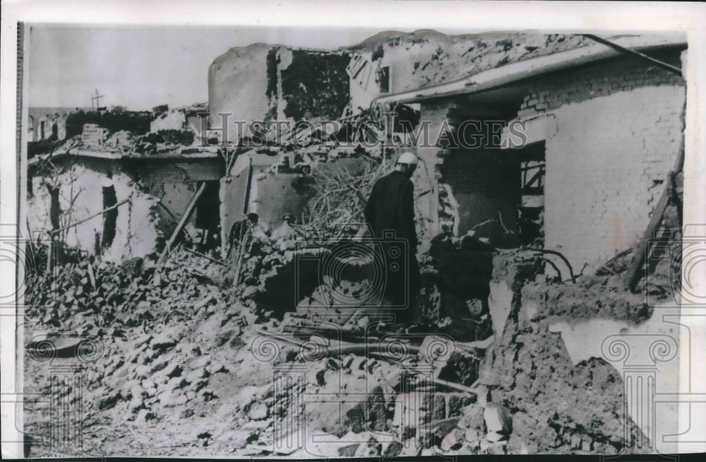 1956 Press Photo Egypt - Heliopolis Homes After Bombing - mjm05275- Historic Images