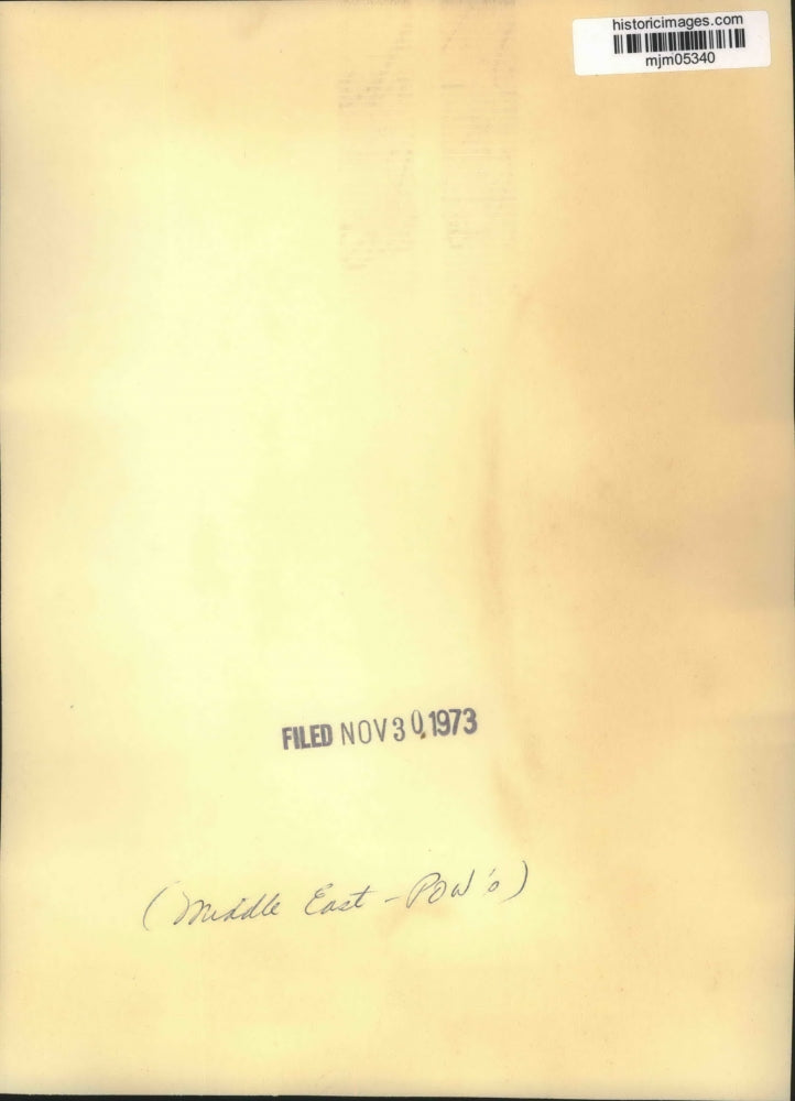 1975 Press Photo Egyptian Prisoner of War at Shmuel Harofe Hospital, Tel Aviv