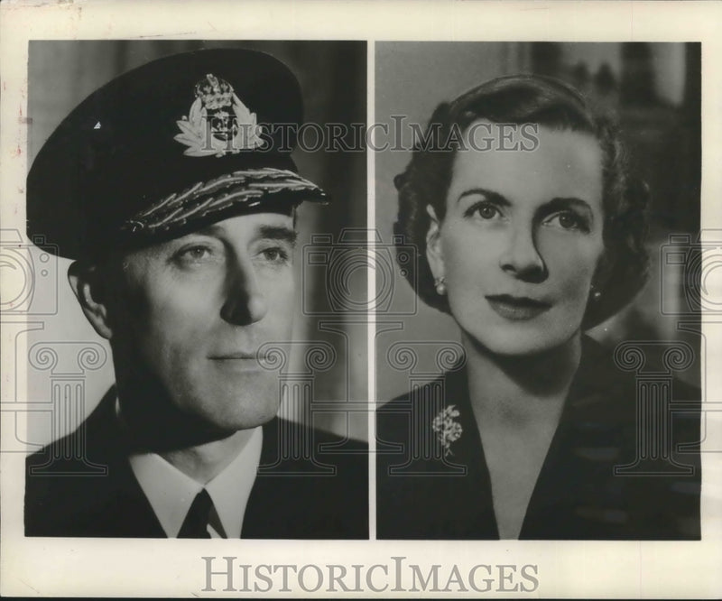 Load image into Gallery viewer, 1955 Press Photo Admiral Earl and Countess Mountbatten, Britain - mjm05582

