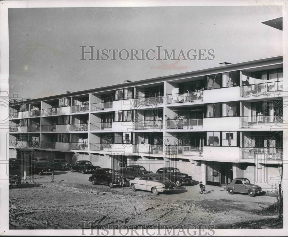 1953 Press Photo View of SHAPE officers&#39; families housing near Rocquencourt- Historic Images