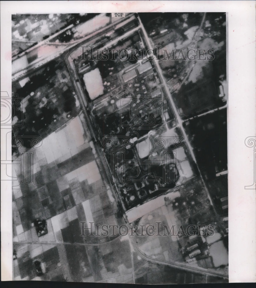 1966 Press Photo Vietnam War - Aerial Photo After American Bombing - mjm06224