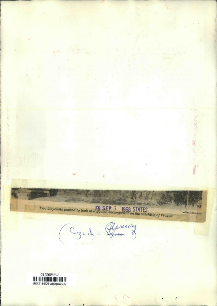 1968 Press Photo Soviet Encampment Outside Prague, Czechoslovakia - mjm06515