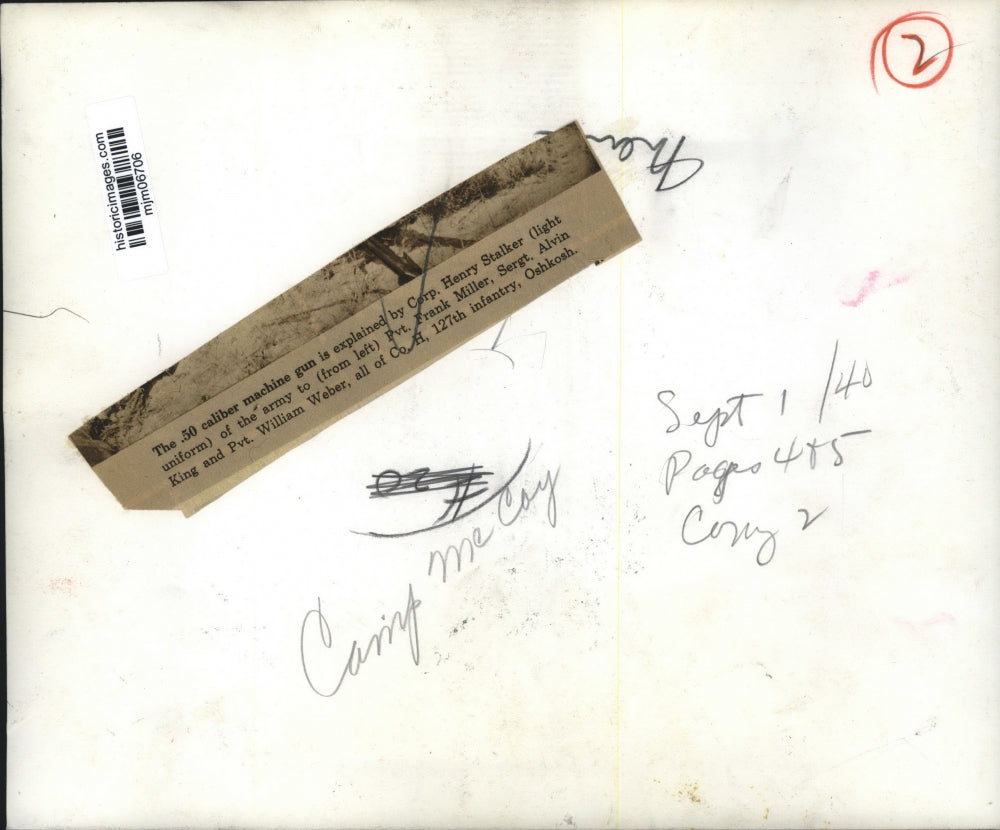 1940 Press Photo Camp McCoy - Henry Stalker, Frank Miller, and Other Soldiers