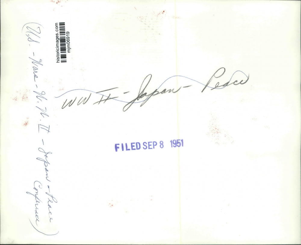 1951 Press Photo Japanese Peace Treaty - Sir Carl Berendsen, New Zealand