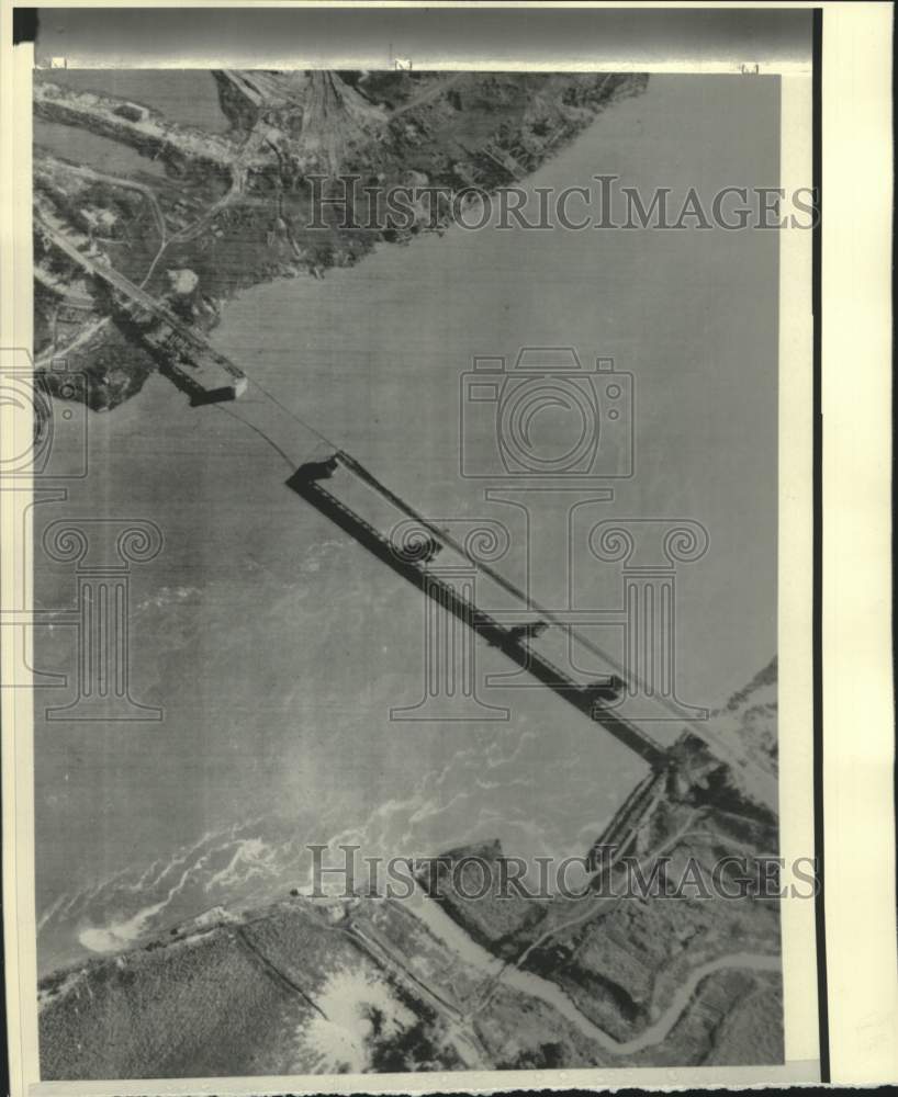 1972 Press Photo Vietnam War - Viet Tri Highway Bridge After Bombing Near Hanoi