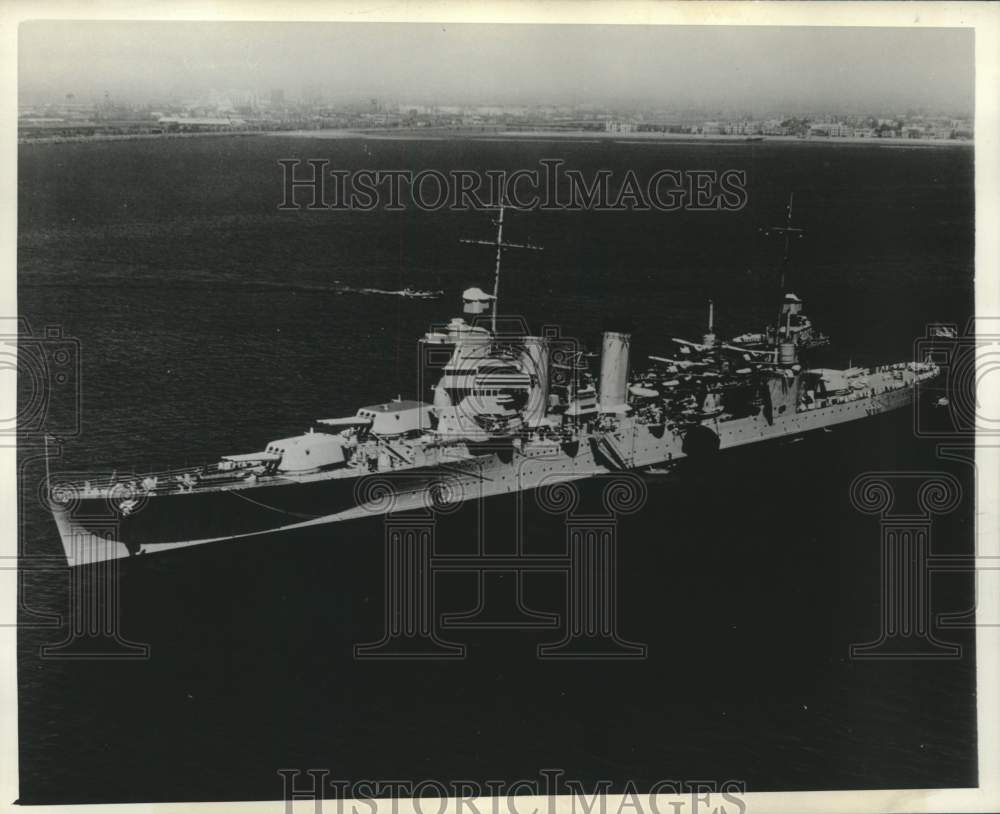 1942 Press Photo US Cruiser Astoria, carried AMB Hiroshi Saito, home to Japan