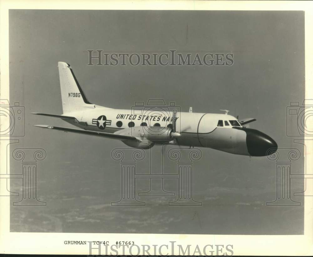 1972 Press Photo United States Navy Grumman TC-4C Academe in Flight - mjm09261