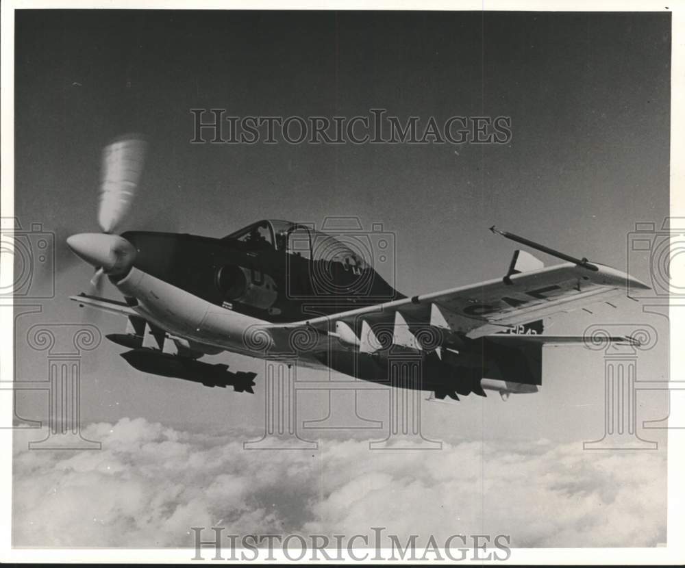 1964 Press Photo United States YAT-28E, T-28 single engine jet trainer