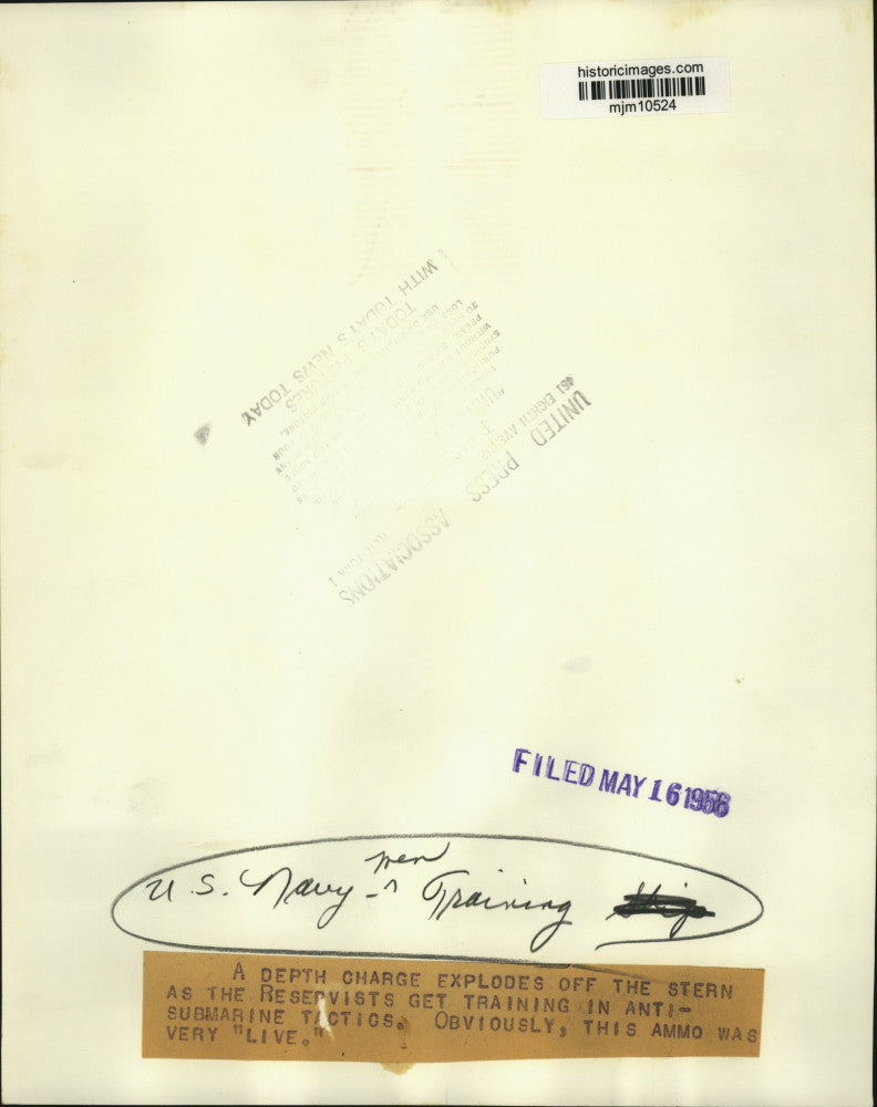 1956 Press Photo U.S. Navy Anti-Submarine Tactics Training - mjm10524