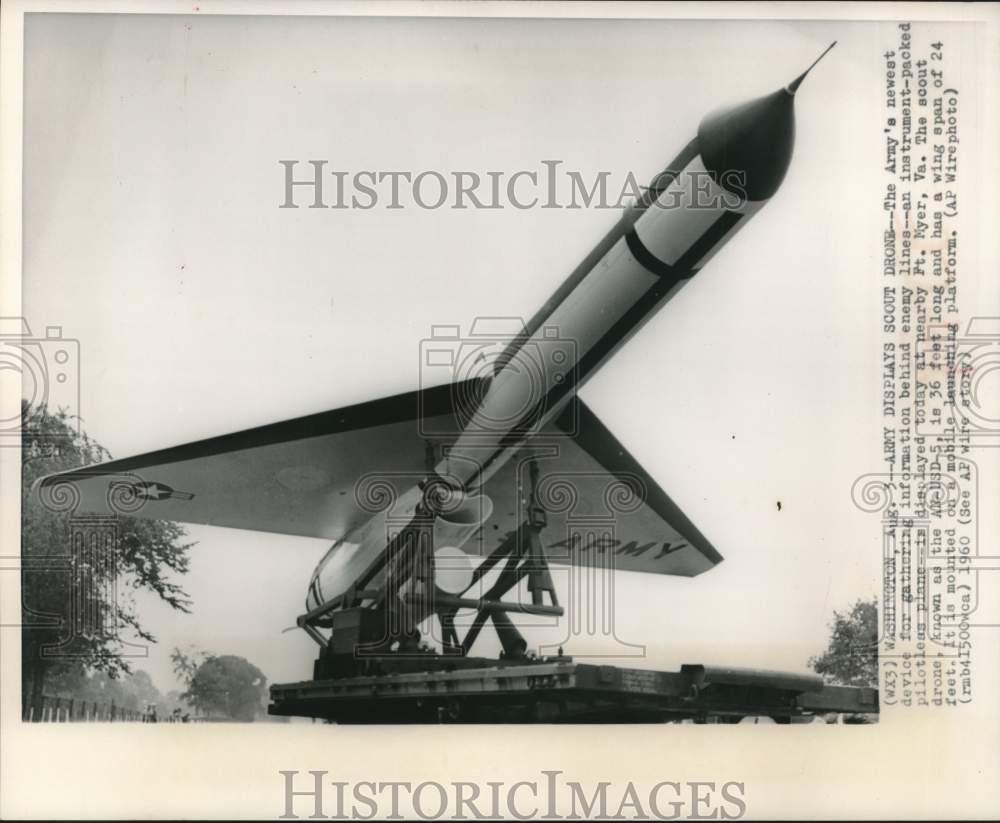 1960 Press Photo U.S. Army's An-USD-5 on display at Fort Myer, Virginia