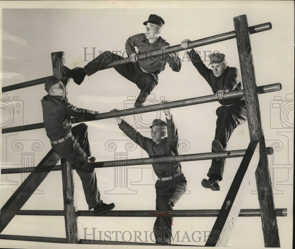 1958 Press Photo United States Marine Corps&#39; &quot;Milwaukee Platoon&quot; training- Historic Images