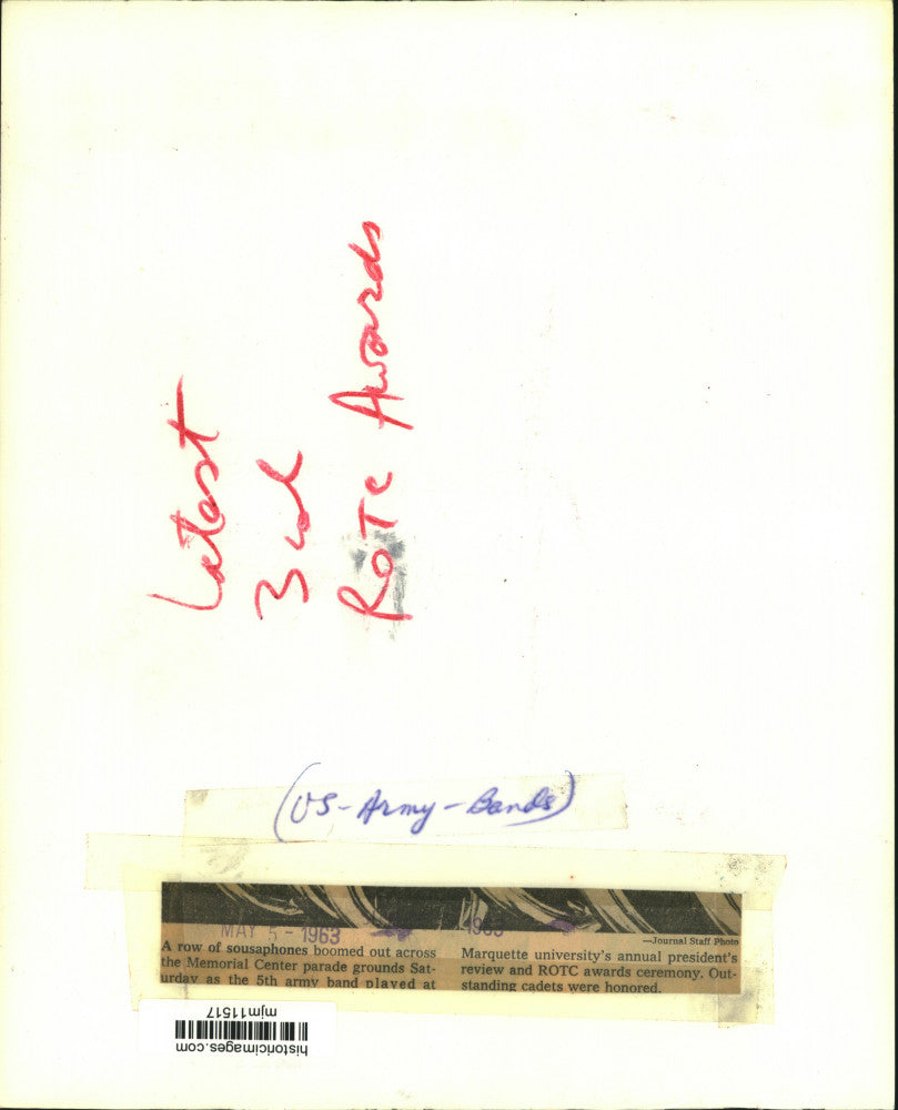 1963 Press Photo Sousaphones From 5th Army Band At Milwaukee's Memorial Center