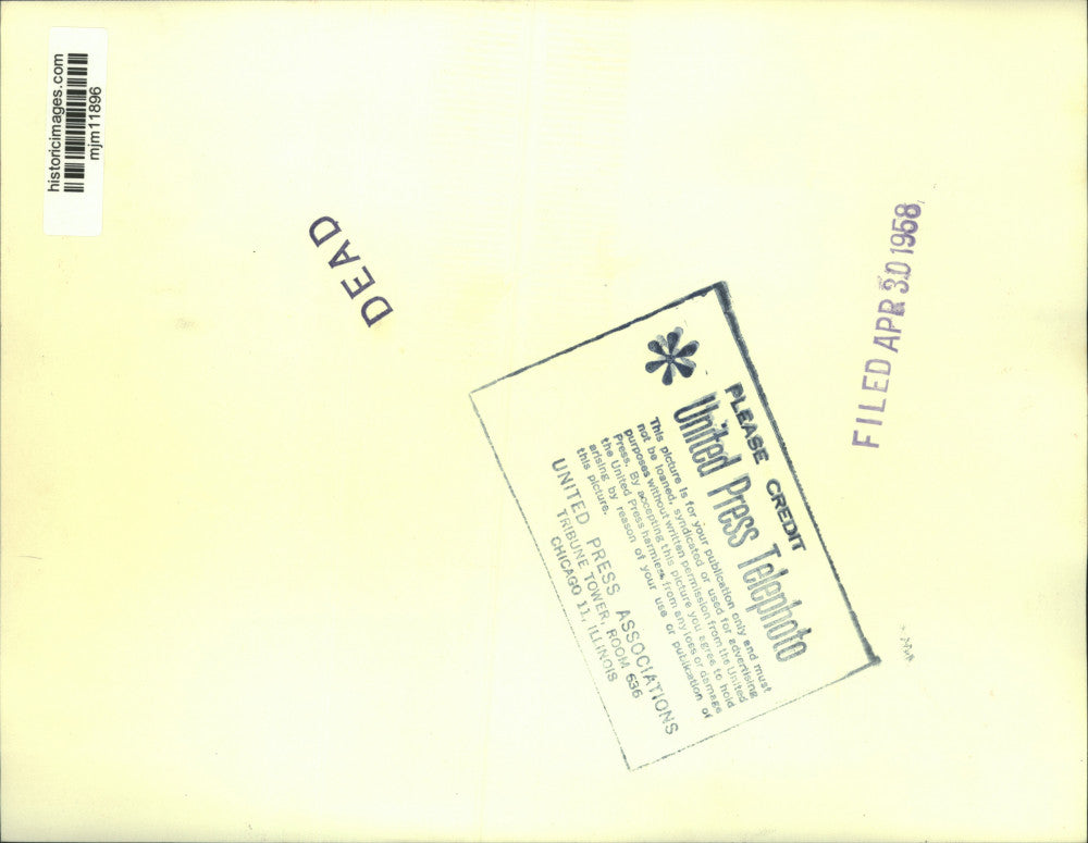 1958 Press Photo Gen. Nathan Twining at House Armed Services Committee hearing.