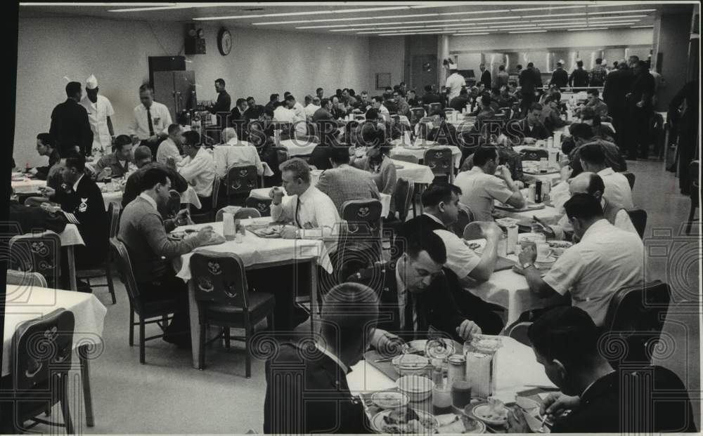 1966 Press Photo Dining Room Of North American Civil Defense Command In Colorado- Historic Images