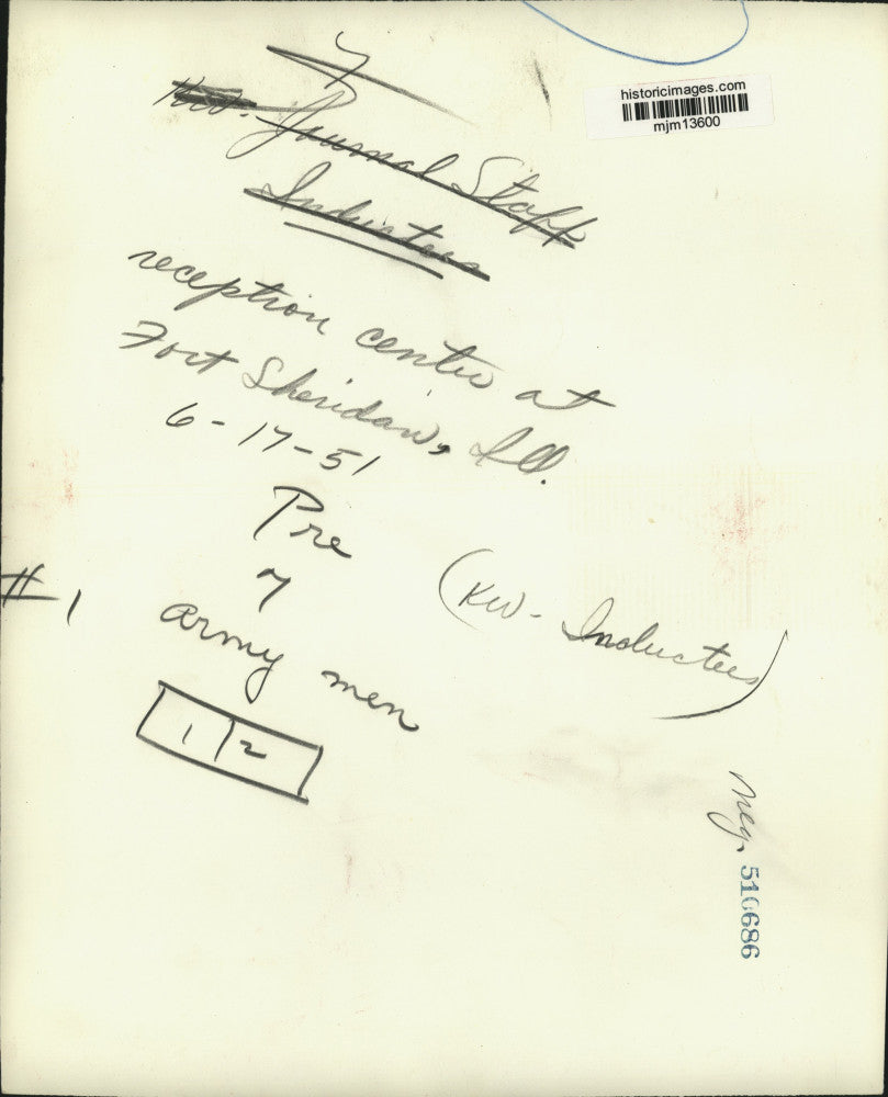 1951 Press Photo Reception Center at Fort Sheridan, Illinois. - mjm13600