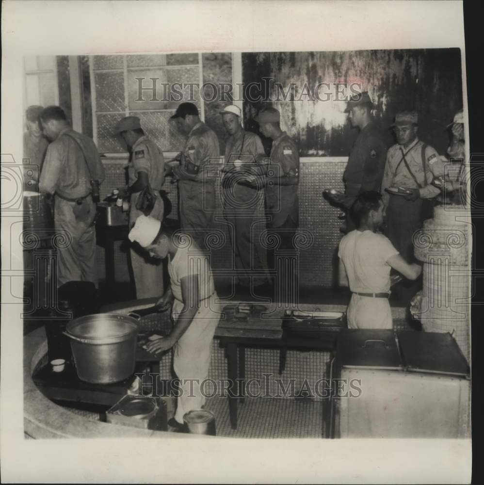 1951 Press Photo Army cooks prepare meals for U.N. peace delegation in Kaesong