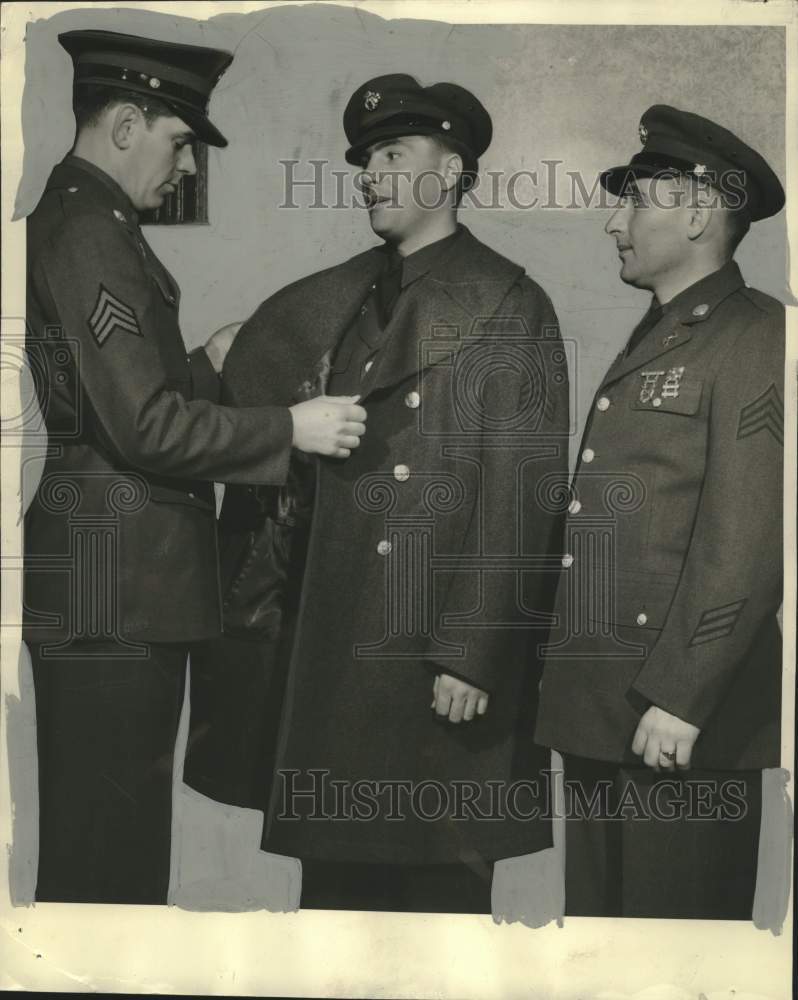 1939 Press Photo Servicemen model Army's new slate blue uniforms, Milwaukee- Historic Images