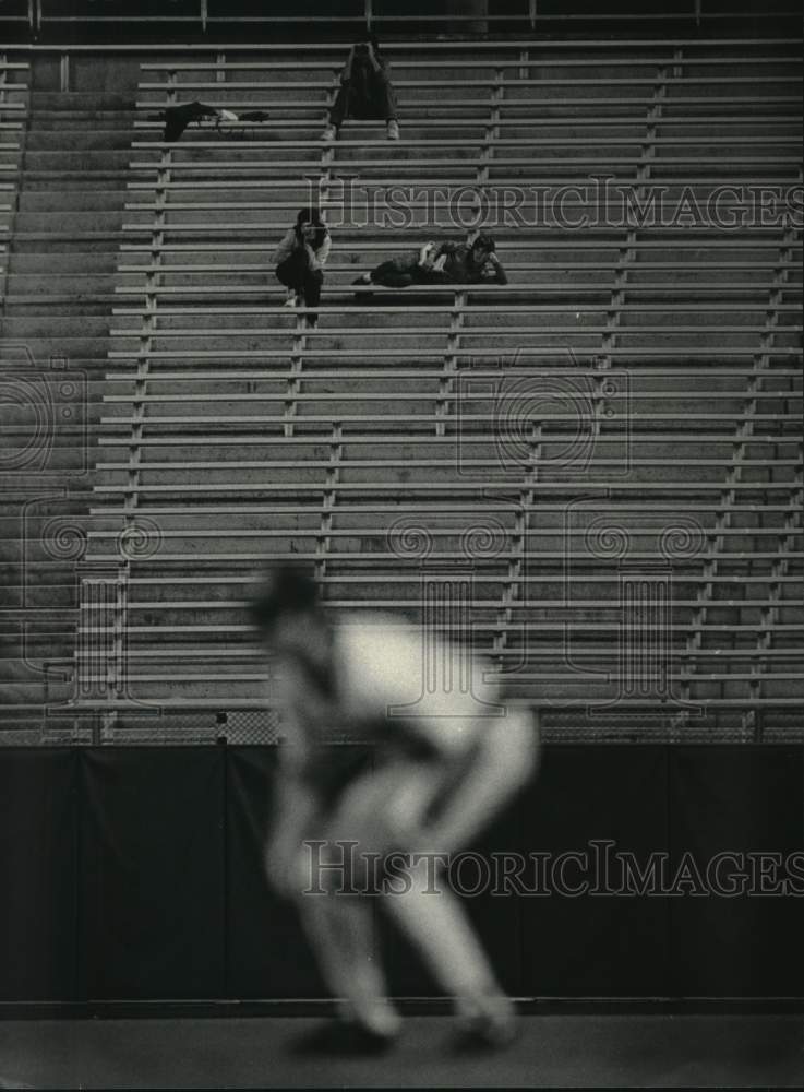 1985 Press Photo Small crowd at Milwaukee Brewer game at County Stadium- Historic Images