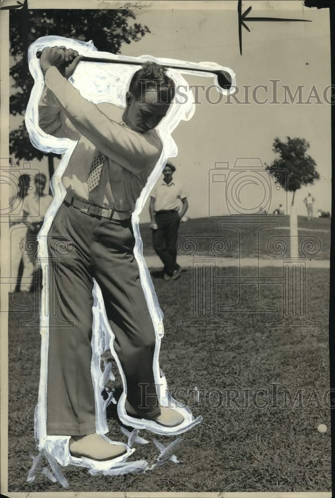 1933 Press Photo Golfer Billy Sixty plays in amateur meet at Beloit Country Club- Historic Images