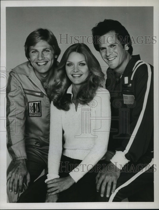 1980 Press Photo Steven Hanks, Michelle Pfeiffer & Asher Brauner in B.A.D. Cats- Historic Images