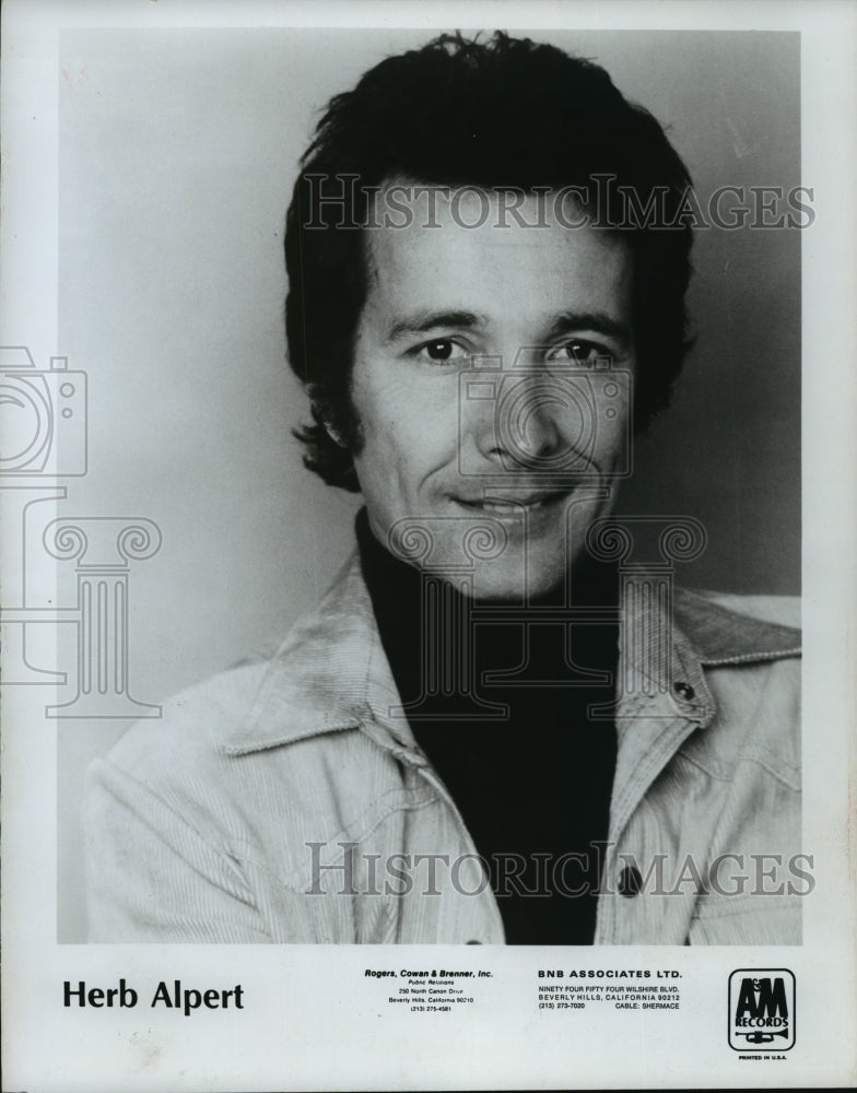 1974 Press Photo Herb Alpert of The Tijuana Brass - mjp00342- Historic Images