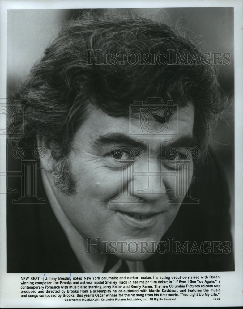 1984 Press Photo Jimmy Breslin noted New York columnist and author - mjp00433- Historic Images