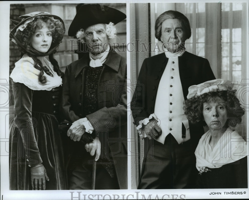 1989 Press Photo Jean-Pierre Aumont and Serena Gordon in &quot;A Tale of Two Cities&quot;- Historic Images