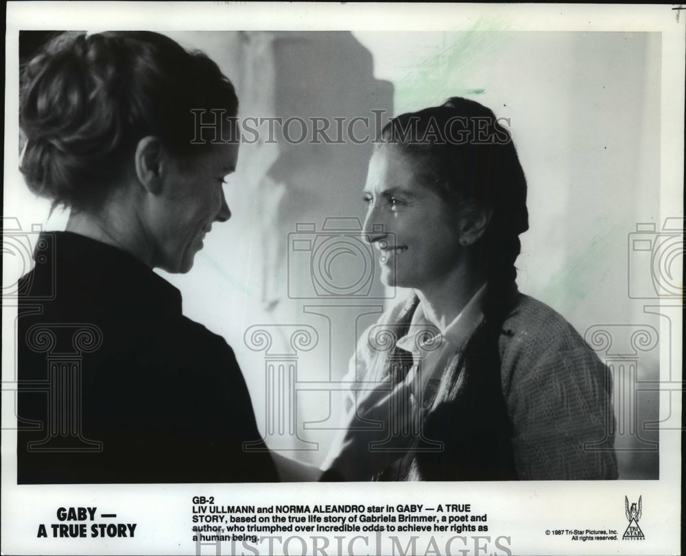 1988 Press Photo Norma Aleandro in "Gaby - A True Story" - mjp00562