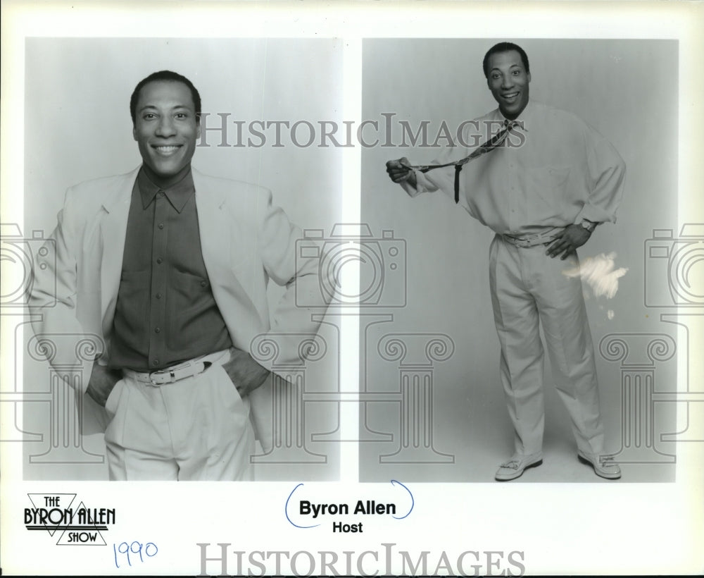 1990 Press Photo Byron Allen, host of The Byron Allen Show - mjp00567- Historic Images