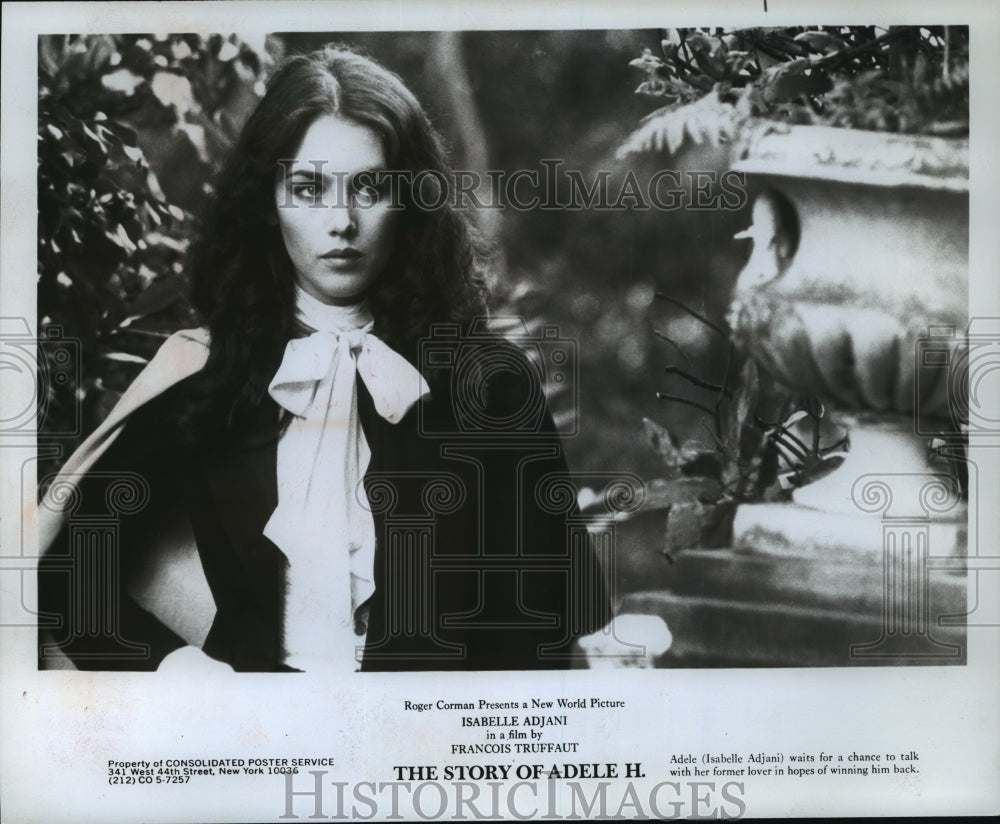 1976 Press Photo Isabelle Adjani of France in &quot;The Story of Adele H.&quot;- Historic Images