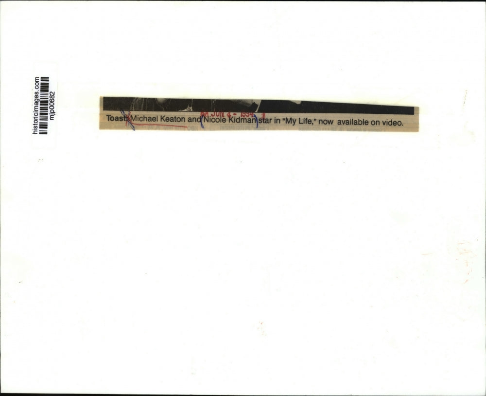 1993 Press Photo Michael Keaton and Nicole Kidman in My Life - mjp00682