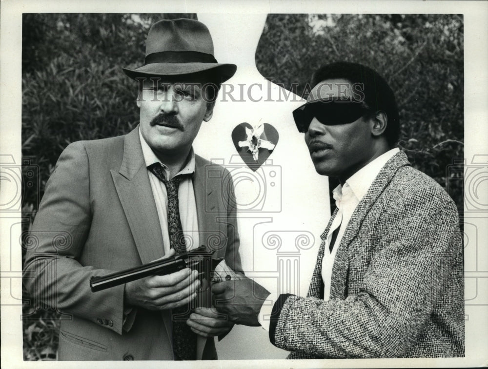1986 Press Photo Stacy Keach &amp; George Benson in Sweet Billy - mjp00706