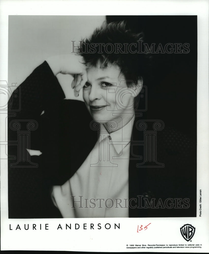 1989 Press Photo Laurie Anderson, Artist, Composer &amp; Musician - mjp00822
