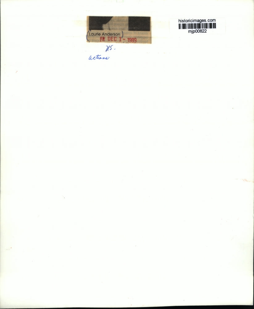 1989 Press Photo Laurie Anderson, Artist, Composer & Musician - mjp00822