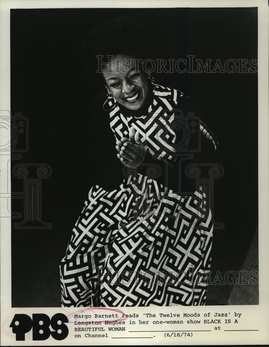 1974 Press Photo Margo Barnett on Black is A Beautiful Woman - mjp00852- Historic Images