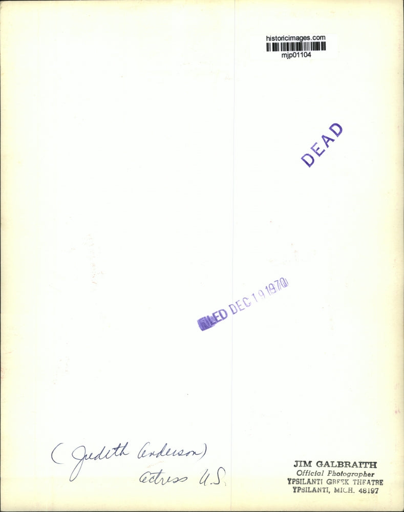 1970 Press Photo Judith Anderson, actress - mjp01104