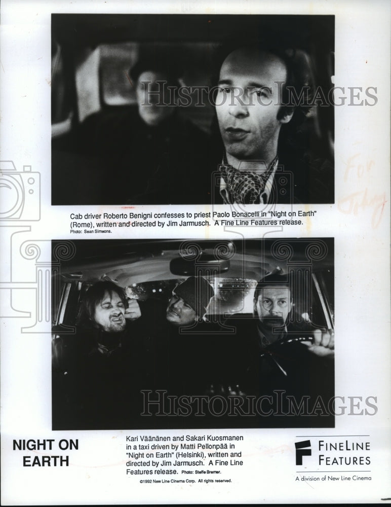 1993 Press Photo Roberto Benigni in &quot;Night on Earth&quot; - mjp01169- Historic Images